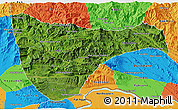 Satellite 3D Map of Vientiane 2, political outside