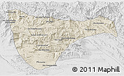 Shaded Relief 3D Map of Vientiane 2, lighten, desaturated