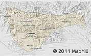 Shaded Relief 3D Map of Vientiane 2, lighten, semi-desaturated