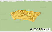 Savanna Style 3D Map of Longsane, single color outside