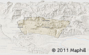 Shaded Relief 3D Map of Longsane, lighten