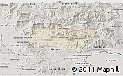 Shaded Relief 3D Map of Longsane, semi-desaturated
