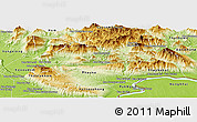 Physical Panoramic Map of Longsane