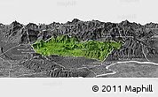 Satellite Panoramic Map of Longsane, desaturated