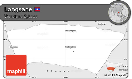 Silver Style Simple Map of Longsane