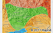 Political Shades Map of Vientiane 2