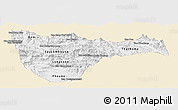 Classic Style Panoramic Map of Vientiane 2, single color outside