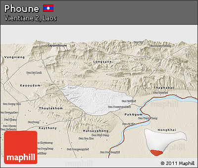 Classic Style 3D Map of Phoune