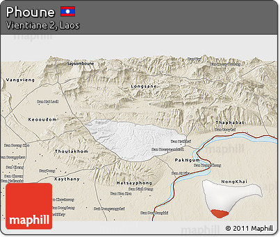 Classic Style 3D Map of Phoune