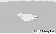 Gray 3D Map of Phoune, single color outside