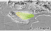 Physical 3D Map of Phoune, desaturated