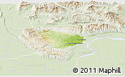 Physical 3D Map of Phoune, lighten