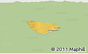 Savanna Style 3D Map of Phoune, single color outside