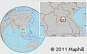 Gray Location Map of Phoune, highlighted parent region