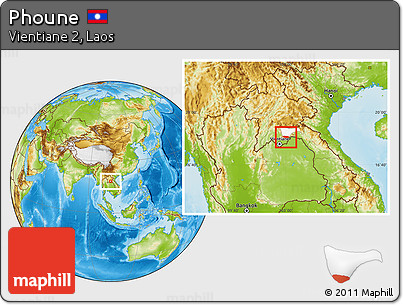Physical Location Map of Phoune, highlighted parent region