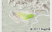 Physical Map of Phoune, lighten, semi-desaturated