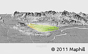 Physical Panoramic Map of Phoune, desaturated