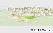 Physical Panoramic Map of Phoune, lighten