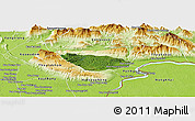 Satellite Panoramic Map of Phoune, physical outside