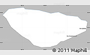 Gray Simple Map of Phoune, single color outside