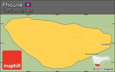 Savanna Style Simple Map of Phoune, cropped outside