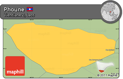 Savanna Style Simple Map of Phoune