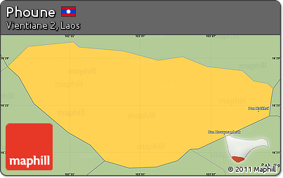 Savanna Style Simple Map of Phoune