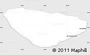 Silver Style Simple Map of Phoune, single color outside