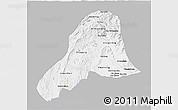 Gray 3D Map of Vientiane, single color outside