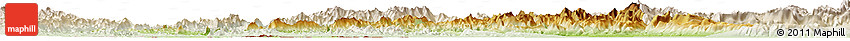 Physical Horizon Map of Vientiane, lighten