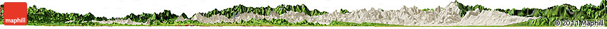Shaded Relief Horizon Map of Vientiane, satellite outside