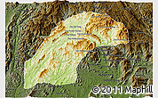 Physical 3D Map of Kasy, darken