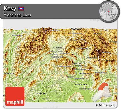 Physical 3D Map of Kasy