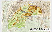 Physical 3D Map of Kasy, lighten