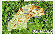Physical 3D Map of Kasy, satellite outside