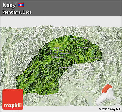 Satellite 3D Map of Kasy, lighten