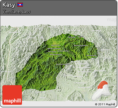 Satellite 3D Map of Kasy, lighten