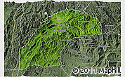 Satellite 3D Map of Kasy, semi-desaturated