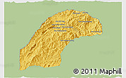 Savanna Style 3D Map of Kasy, single color outside