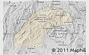 Shaded Relief 3D Map of Kasy, desaturated