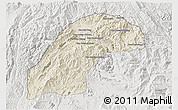 Shaded Relief 3D Map of Kasy, lighten, semi-desaturated