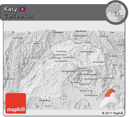 Silver Style 3D Map of Kasy