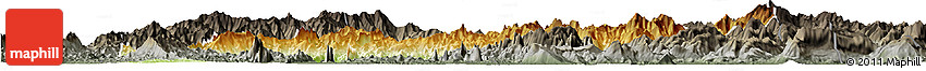 Physical Horizon Map of Kasy, darken, semi-desaturated