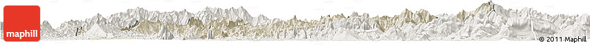 Shaded Relief Horizon Map of Kasy, lighten