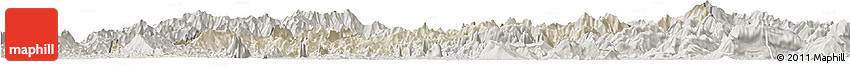Shaded Relief Horizon Map of Kasy, semi-desaturated
