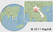 Savanna Style Location Map of Kasy, highlighted country, highlighted parent region, within the entire country, hill shading