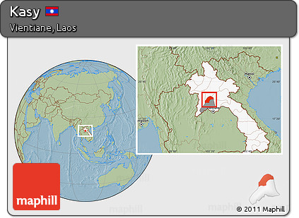 Savanna Style Location Map of Kasy, highlighted country, highlighted parent region, hill shading