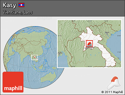 Savanna Style Location Map of Kasy, highlighted country, highlighted parent region, hill shading
