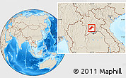 Shaded Relief Location Map of Kasy, highlighted parent region