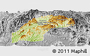 Physical Panoramic Map of Kasy, desaturated